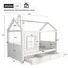 okwish Kinderbett Hausbett 90x200cm mit Lattenrost, Produktbild-Vorschau 5