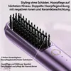 Tragbare Haarglätterbürste,Mini-Kabelloser Heißkamm, Produktbild-Vorschau 2