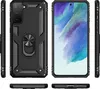 Multiple views of a black smartphone case with a ring holder. Produktbild-Vorschau
