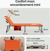 CASARIA® Transat alumimium Pliable Ibiza Orange Dossier Voir les images du produit 3