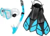 Set snorkeling ACRA 3in1, azzurro, S/M, pinne taglia 36-41, Anteprima dell’immagine prodotto 1