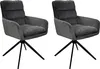 byLIVING Esszimmerstuhl 2er Set PURA / Grob-Cord dunkelgrau Produktbild-Vorschau 1