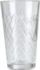 A clear glass tumbler with a diamond pattern. Produktbild-Vorschau