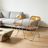 Acryl-Klappstuhl 2er Set,ohne Armlehnen,Transparent Produktbild-Vorschau 1