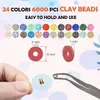 Perlen zum Auffädeln, 8000+ Stück Set, 6mm Polymer Clay Produktbild-Vorschau 2