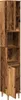 A tall, narrow cabinet with a rustic wood finish and an open door. Náhled obrázku produktu