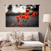 MuchoWow® Wandteppich Wandbehang Wilde rote Mohnblumen auf Produktbild-Vorschau 5