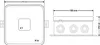 Flexibele inbouwdoos, opbouw, 100x100x41mm, IP54, 12 Productafbeelding-voorbeeld 6