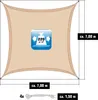 Markýza Puna Beige 7x7m HDPE Náhled obrázku produktu 5