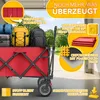 TRESKO® Bollerwagen faltbar 300L mit Bremse Rot | Handwagen Produktbild-Vorschau 6