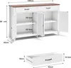 BEALIFE Sideboard mit Schubladen | Retro-Grau, 140x40x90 cm Produktbild-Vorschau 6
