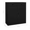 vidaXL Szafka biurowa czarna 90x40x102 cm stalowa Podgląd zdjęcia produktu 7