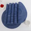 OKWISH 6er Set Tischsets Abwaschbar Rund, Platzsets Blau Produktbild-Vorschau 5