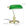 Relaxdays Bankerlampe mit Zugschalter, grüner Schirm, Produktbild-Vorschau 4