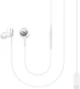 A pair of white AKG Type-C in-ear headphones with a remote and microphone. Podgląd zdjęcia produktu