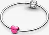PANDORA Charm Metallic-Herz Pink Rosa 793337C03 Produktbild-Vorschau 5