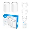 A product shot of a CUDY AX1800 Whole Home Wi-Fi System, including the packaging and accessories. Produktbild-Vorschau