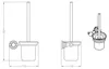 Sapho DIAMOND Hänge-WC-Bürste, Milchglas, Bronze Produktbild-Vorschau 4