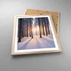 Gerahmtes Poster - Rahmen in heller Eiche - Wald Winter Produktbild-Vorschau 3