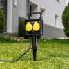 BACHMANN tuincontactdoos met aardingsprikker, 2-voudig, Productafbeelding-voorbeeld 3