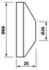 Sapho Abdeckung G3/4", 68x25mm, Konisch, Paar, Schwarz matt Produktbild-Vorschau 2