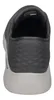 The back view of a gray Skechers slip-on sneaker with a white sole. Náhled obrázku produktu