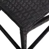 vidaXL Záhradná lavička 120 cm Poly ratan čierna Náhľad obrázku produktu 3