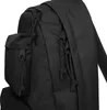 A close-up view of the side of a black backpack, showing details of the fabric and zippers. Produktbild-Vorschau