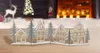 Deko Häuserzeile aus Holz klappbar 60 x 16 cm - grau / gold Produktbild-Vorschau 2