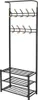 vidaXL Věšák na kabáty s botníkem 68×32×182,5 cm černý Náhled obrázku produktu 4