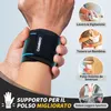 CAMBIVO Polsiere Palestra Regolabile 2 Pezzi, Fasce per Anteprima dell’immagine prodotto 2