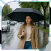 EDIBAZZAR | Taschenschirm SCHWARZ Automatik ANTI-UV Produktbild-Vorschau 5