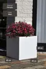 VIVANNO Pflanzkübel Fiberglas BLOCK Würfel, Weiß matt - Produktbild-Vorschau 7