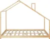 A wooden bed frame with a house-like structure. Náhled obrázku produktu