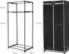 Diagram showing the dimensions of two different wardrobe products. Podgląd zdjęcia produktu