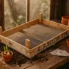Blumenzwiebelkiste Holz Vintage 70x50x15cm Zwiebelsieb Produktbild-Vorschau 2