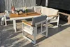 Gartenlounge Cube Essgruppe Weiß Ecksofa verstellbar Produktbild-Vorschau 5