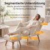 Relaxsessel mit Hocker Verstellbare Rückenlehne Weiß für Produktbild-Vorschau 4