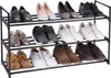 Stojan na topánky 3 úrovne čierny kov 92 cm LOFT Náhľad obrázku produktu 1