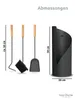 holz4home® Kaminbesteck 5-tlg. Set Grauschwarz mit Produktbild-Vorschau 6