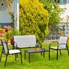 COSTWAY 4-częściowy zestaw mebli tarasowych do salonu, na Podgląd zdjęcia produktu 1