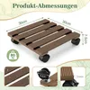 Faziango 4X WPC Pflanzenroller 30cm, Blumenroller Tragkraft Produktbild-Vorschau 2