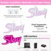 USB LED neonowa lampa ścienna, różowy neon SLAY nocne Podgląd zdjęcia produktu 6