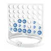 A white Connect Four game board with blue FC Schalke 04 team tokens in the lower rows. Produktbild-Vorschau