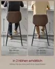 VASAGLE Barhocker 2er Set, ergonomische Rückenlehne, Produktbild-Vorschau 8