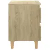 vidaXL Table de nuit avec pieds en pin Chêne Sonoma Voir les images du produit 10