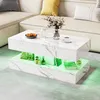 UnboxG Couchtisch 100x50 cm in Marmoroptik mit LED, 2 Produktbild-Vorschau 8