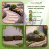 Floranica Bordure de Jardin en bois 40 x 200 cm Brun foncé Voir les images du produit 5