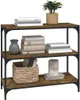 vidaXL Bücherregal Räuchereiche 80x33x70,5 cm Holzwerkstoff Produktbild-Vorschau 4