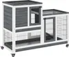 PawHut Clapier š€ lapin sur roulettes cage š€ lapin Voir les images du produit 1
